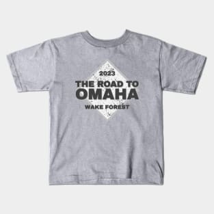 Wake Forest Road To Omaha College Baseball 2023 Kids T-Shirt